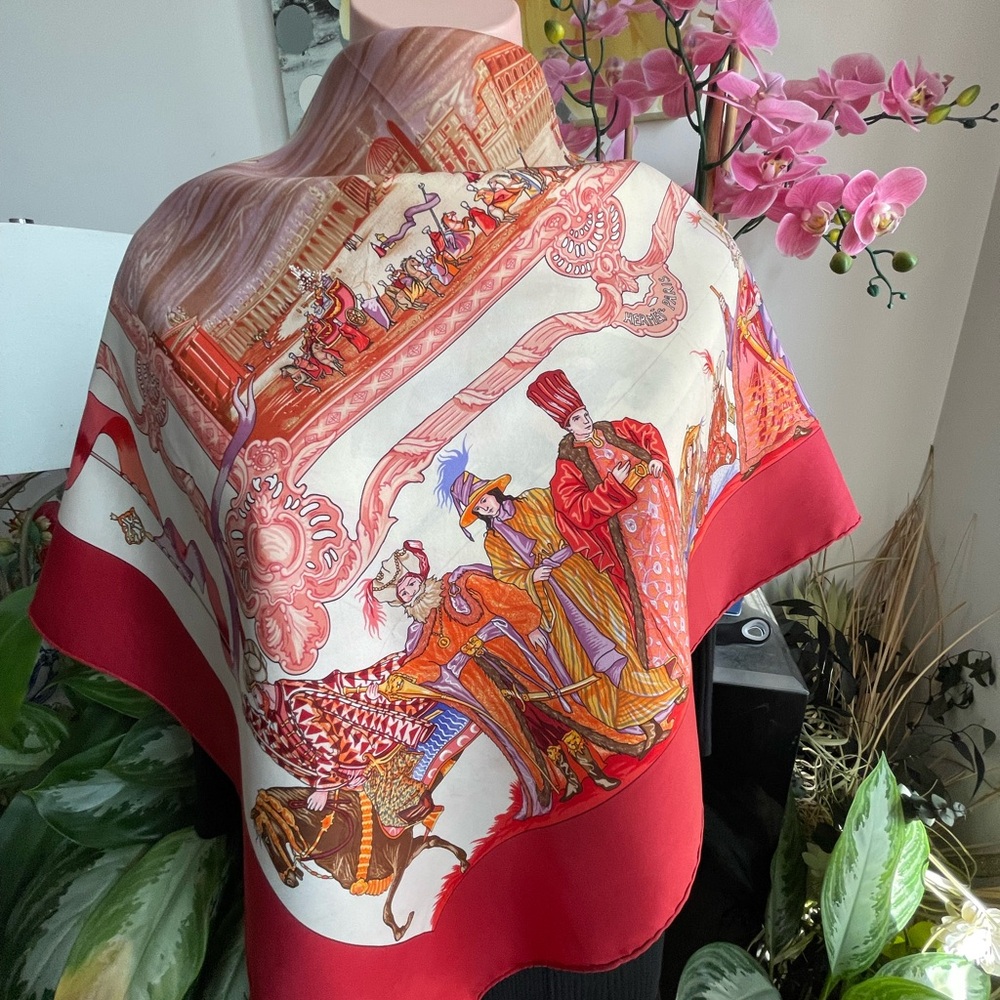 COPY - Hermès Turqveries En L’Honneur De Mr Le T. Silk Scarf. - Picture 2 of 16